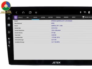 Thông tin RAM, ROM màn hình android Jetek