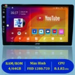 Màn Hình Android Oto Jetek J4 Ram 4GB Rom 64GB Chipset 8x