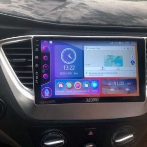 màn hình android oledpro a5 trên xe hyundai accent