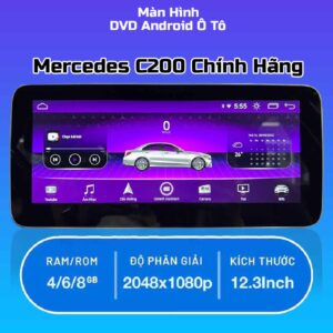 màn hình android ô tô mercedes c200