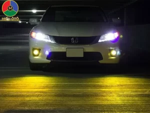 độ bi led gầm 3 màu ô tô