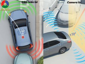 so sánh cảm biến lùi và camera lùi ô tô